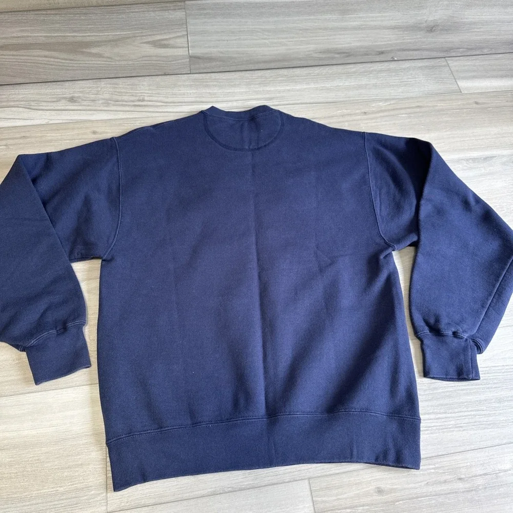 Vintage JanSport Ole Miss Rebels Crewneck Sweatshirt Navy Blue Mens Sz Medium